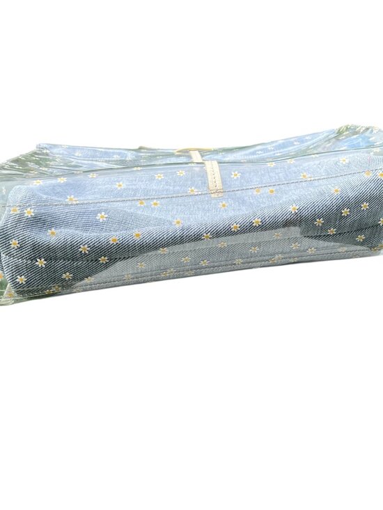 Hammitt Benjamin Style Tote Daisy Denim Clear Panels Leather Trim Large Bag - Picture 6 of 10